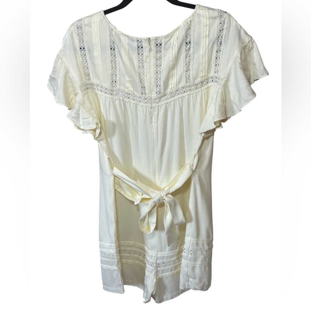 Anthropologie Mare Mare NWT Ivory Victorian Boho Romper XS Summer Romantic Cream - Picture 4 of 15